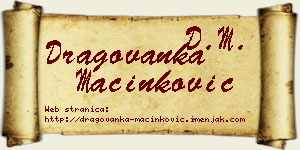 Dragovanka Mačinković vizit kartica